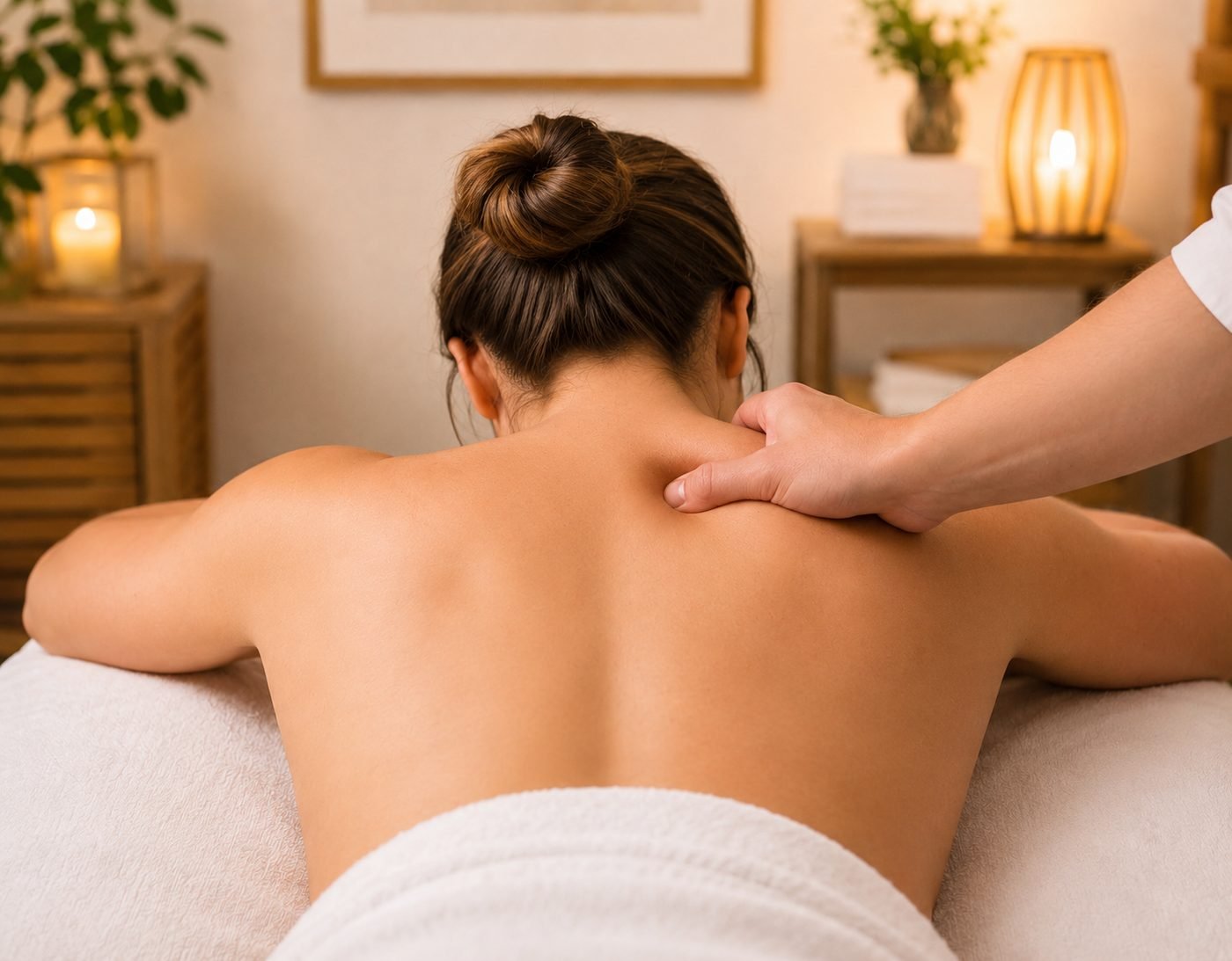 Nacken- und Rückenmassage bei Verspannungen
