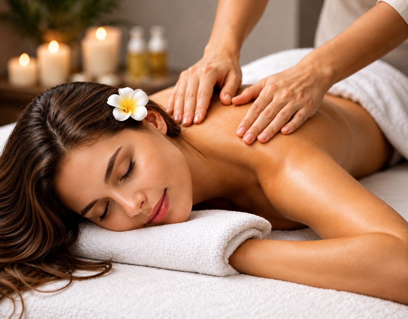 Traditionelle Thai-Massage auf der Matte